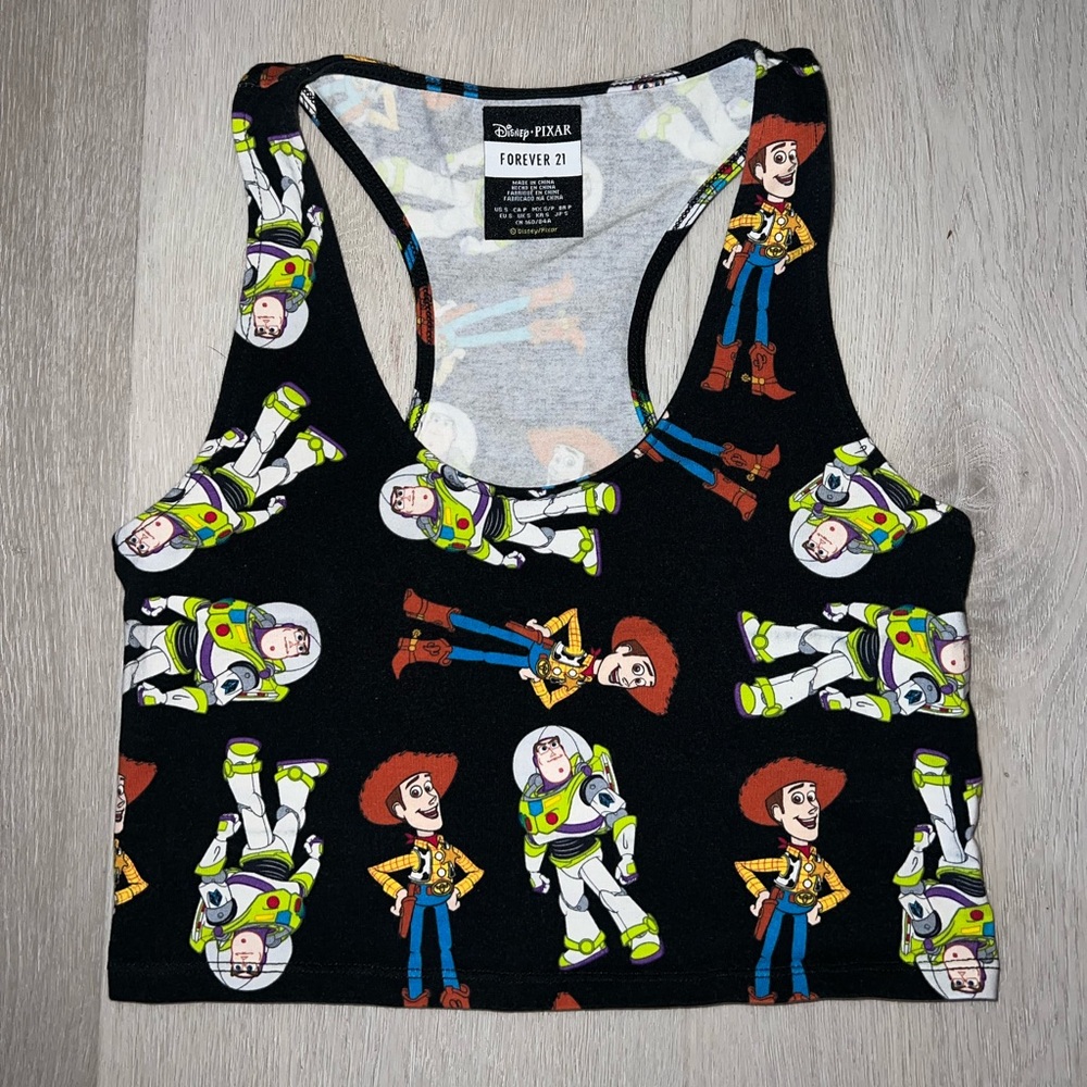 Forever 21 Black Toy Story Crop Top